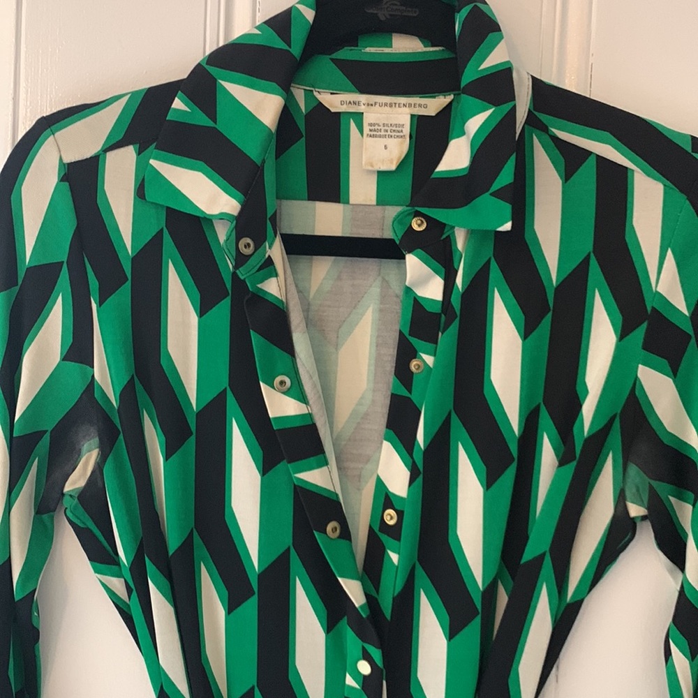 DIANE VON FURSTENBERG Silk Knee-Length Dress - Picture 6 of 15